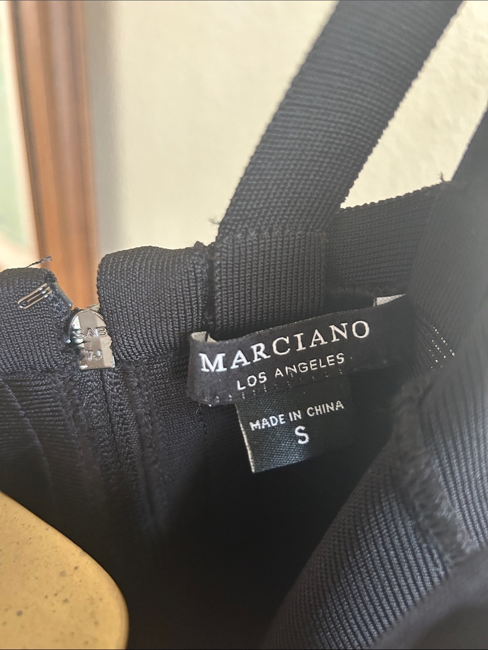 Marciano Black Lace-Trim Tank Dress